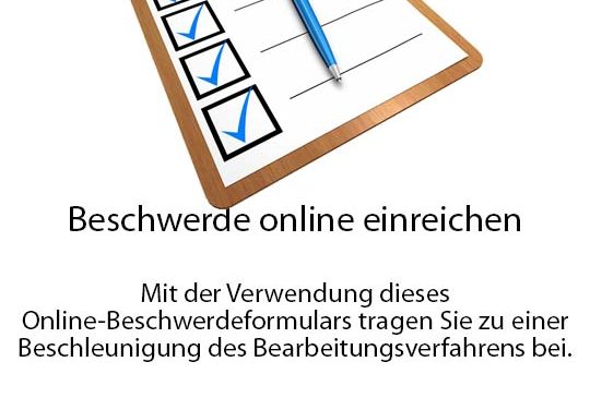 Beschwerde online einreichen