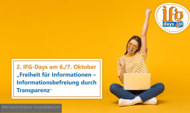 Anmeldung zu den 2. IFG-Days des LfDI BW  am 6. und 7. Oktober 2021 – in Präsenz und online