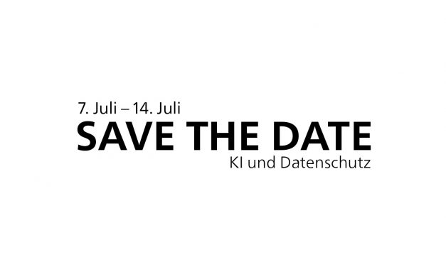 Save the Date: Veranstaltungsreihe zu Künstlicher Intelligenz und Datenschutz