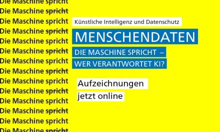 Videos online: KI Woche „Menschendaten. Die Maschine spricht – wer verantwortet KI?“