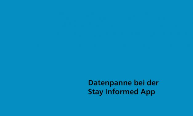 Datenpanne bei der Stay Informed App