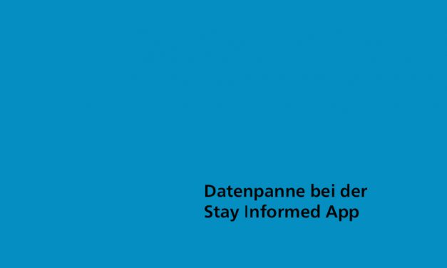 Datenpanne bei der Stay Informed App