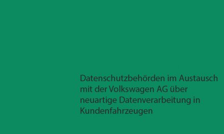 Austausch mit der Volkswagen AG über neuartige Datenverarbeitung in Kundenfahrzeugen