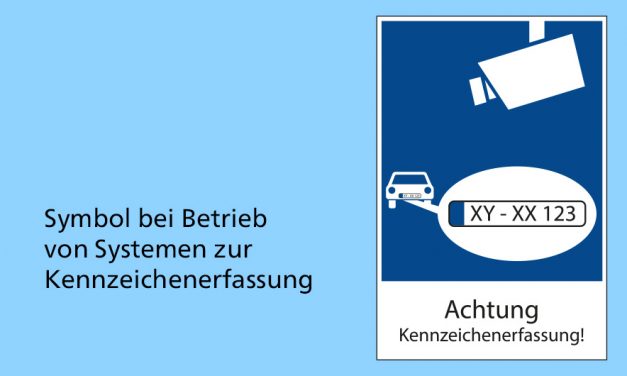 Symbol bei Betrieb von Kennzeichenerfassungssystemen
