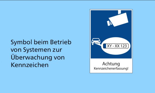 Symbol beim Betrieb von Systemen zur Kennzeichenerfassung