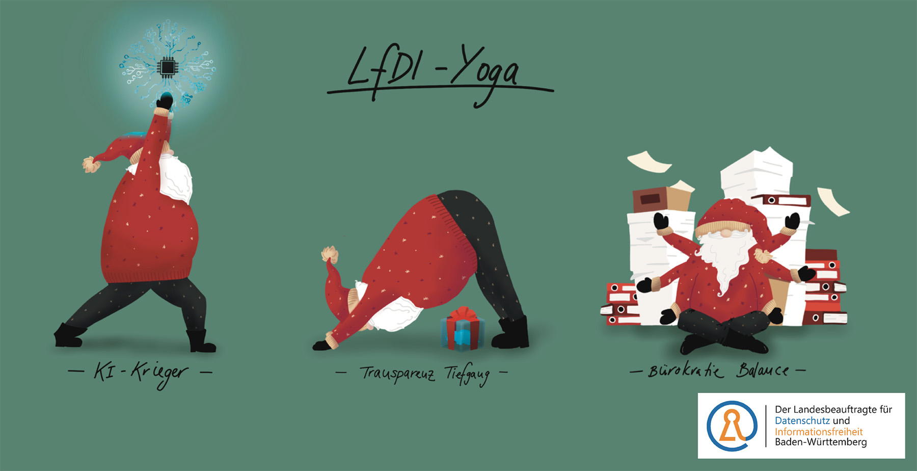 Weihnachtskarte des landesbeauftragten für den Datenschutz und die Informationsfreiheit BW