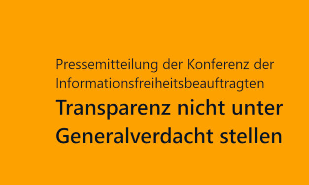 IFK: Transparenz nicht unter Generalverdacht stellen