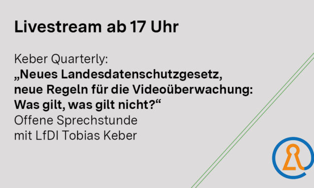 Livestream: Neue Regeln für die Videoüberwachung: Was gilt, was gilt nicht?