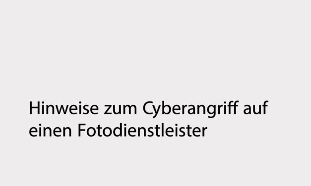 Cyberangriff auf einen Fotodienstleister