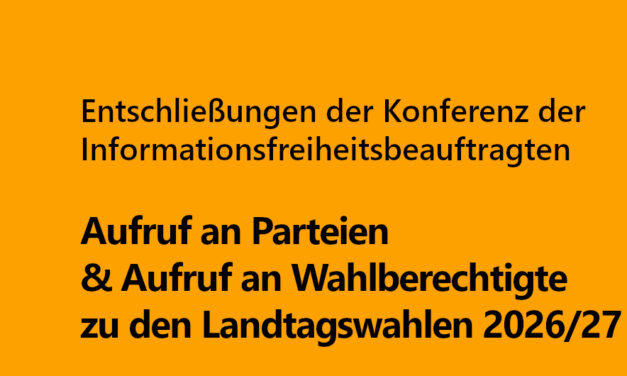 Vor den Landtagswahlen – Beauftragte werben für Weiterentwicklung und Nutzung der Informationsfreiheit