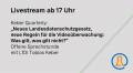 Livestream: Neue Regeln für die Videoüberwachung: Was gilt, was gilt nicht?